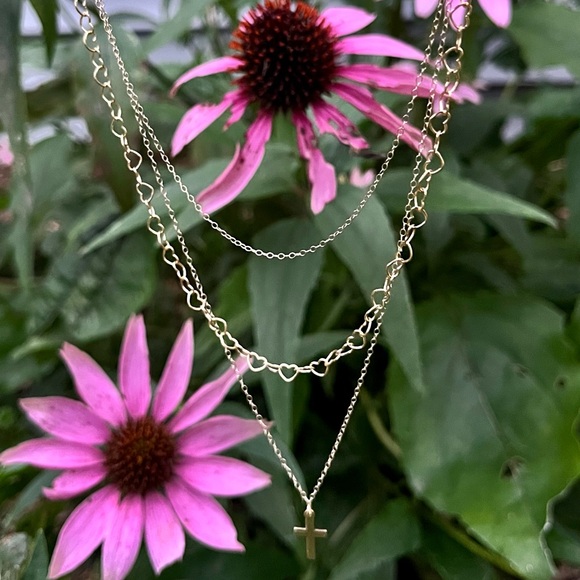 THREE LAYERED NECKLACE (gold) - Picture 1 of 2